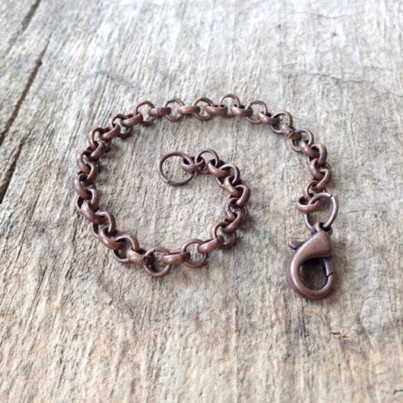 2 INCHES Antique Copper Chain Extender, Necklace Chain Extension - 5mm thick - Picture 1 of 3
